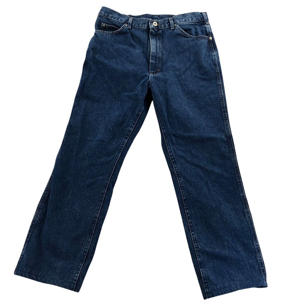 Vintage Lee Mens Jeans 34x32 Blue Denim Relaxed Fit Straight Classic Casual